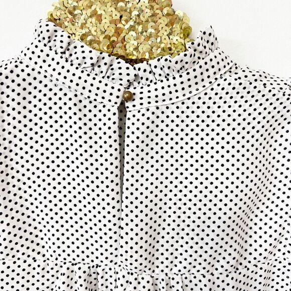 Black and white polka dot tank top - Picture 4 of 4